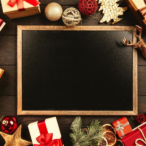 Tafel Umgeben Von Weihnachtsgeschenken